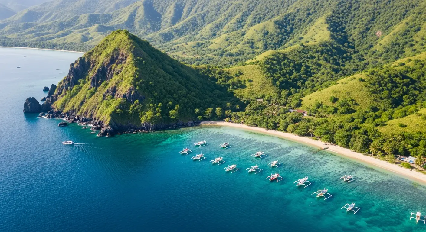 Aerial view of Alor Island, East Nusa Tenggara